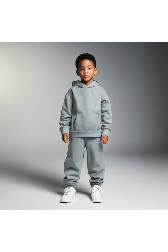 Toddler Girls Boys Sweatsuit Set 2PC Long Sleeve Solid Pullover Hoodie Sweatshirt Sweatpants Fall Winter Clothes Clothes for Boys 2-3 Years