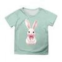 Toddler Girls Boys T Shirts Summer Crew Neck Easter Print Clothes Outfit Casual Comfortable & Soft Children's Clothing,Mint Green,120