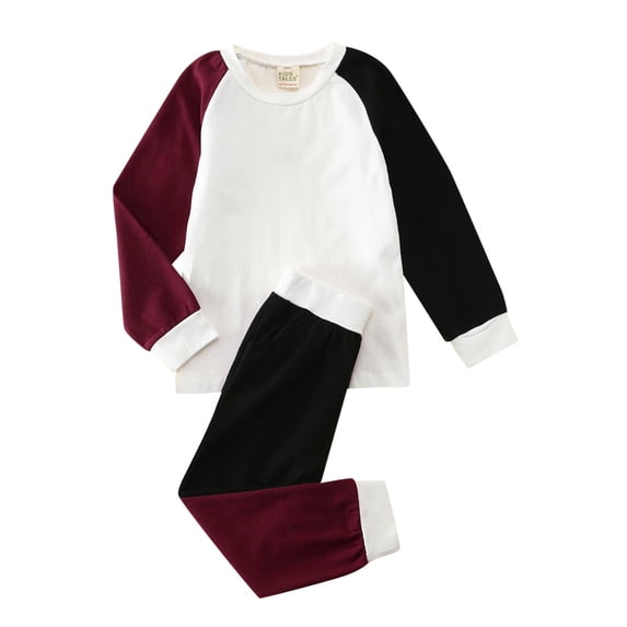 Toddler Girls Boys Winter Long Sleeve Tops Pants 2PCS Outfits Clothes Set For Babys Clothes Underwear Set 12-13T
