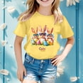 thumbnail image 1 of Toddler Girls Bunny T-Shirt Loving Bunny Soft Summer Tee Tops Happy Easter Day Kids Tee Tops Size 12-13, 1 of 5