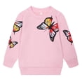 thumbnail image 1 of Toddler Girls Butterfly Crewneck Sweatshirts Little Kids Casual Fall Clothes Size 7 238, 1 of 5