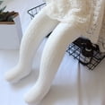 thumbnail image 1 of Toddler Girls Cable Knit Tights Soft Stretchy Full Footed Pantyhose Solid Color Leggings for Fall Winter Dress Outfits, 1 of 3