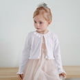 thumbnail image 1 of Toddler Girls Cardigan Long Sleeve Cropped Long Sleeve Knitted Cardigan Kids Button Closure Knitted Knitted Shrug Cropped Sweaters Tops for Toddlers & Kids, 1 of 5