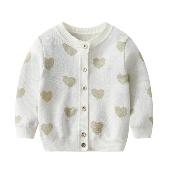 Toddler Girls Cardigan Long Sleeve Kids Button Sweater Knit Tops for Little Girls 1-7 Years