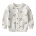 thumbnail image 1 of GYRATEDREAM Toddler Baby Girl Cardigan Sweater Round Neck Long Sleeve Knitted Pullover Tops Autumn Winter Coat Outwear, 1 of 8