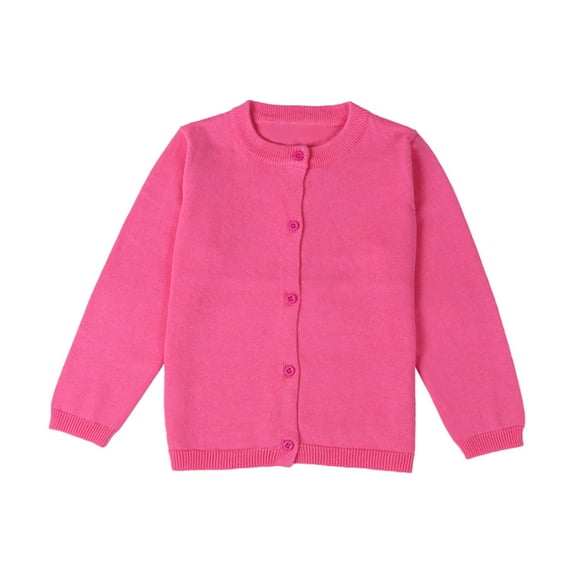 Toddler Girls Cardigan Sweaters Button-Down Cardigan Long Sleeve Uniform Winter Warm Wool Blend Pullover Warm