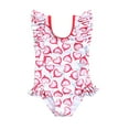 thumbnail image 1 of Toddler Girls Cartoon Prints Ruffles one Piece Swimwear Beach Onesie Swimsuit Bikini, 1 of 7
