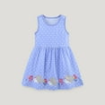 thumbnail image 1 of Toddler Girls Casual Dresses Cartoon Animal Polka Dots Print Round Neck Sleeveless Princess Dress Holiday Wear, 1 of 6