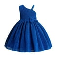 thumbnail image 1 of Toddler Girls Casual Dresses Pageant Party Bow Knot Solid Color Sleeveless Little Girl Dress Daily-Wear, 1 of 4