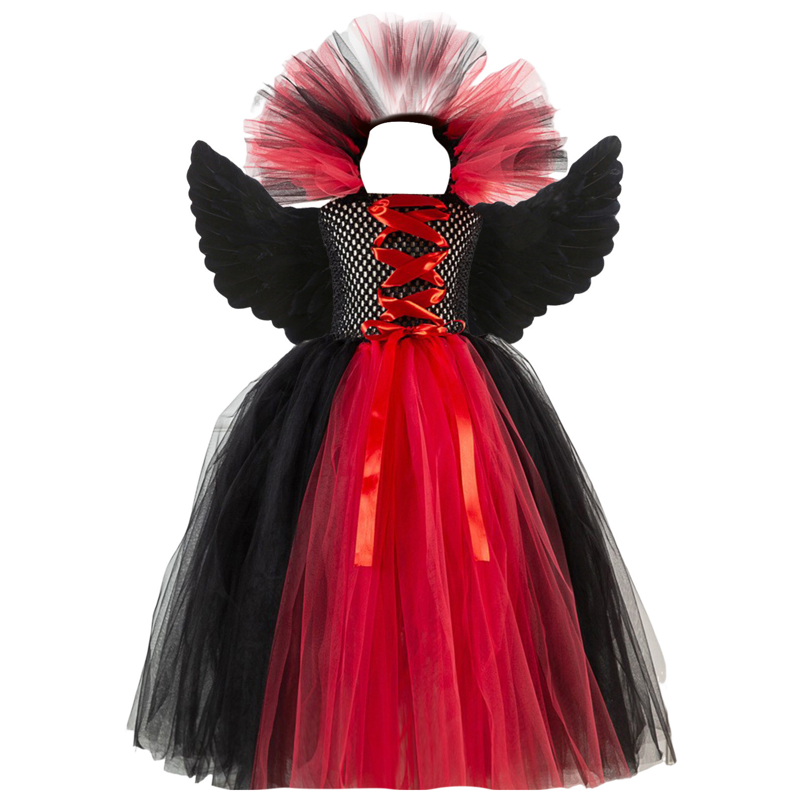 Toddler Girls Casual Dresses Tulle Pageant Party Gown With Wing ...