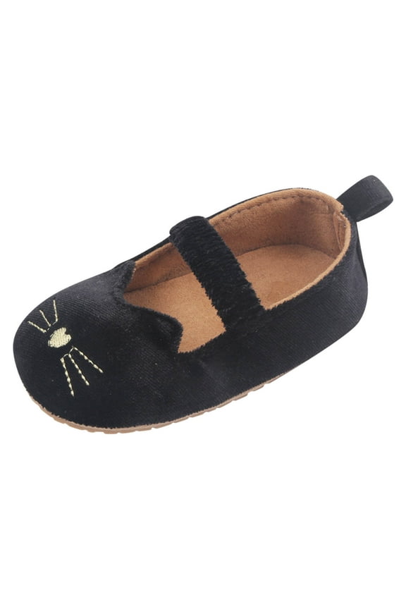 Toddler Girls Casual Shoes Sports Fashion Pattern Cute Cat Breathable Flat Sole Comfortable Closed Toe Casual Sneakers Activewear