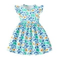 thumbnail image 1 of Toddler Girls Children Short Sleeve Prints Dresses Dress Clothes for Kids Size 2-3T, 1 of 5