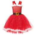 thumbnail image 1 of Toddler Girls Christmas Princess Dresses Sleeveless Tunic Sequin Tulle Dress Formal Xmas Santa Part𝐲 Tutu Dress, 1 of 6