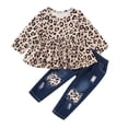 thumbnail image 1 of Toddler Girls Clothes 2T Infant Girl Outfit Baby 3T Fall Winter Cute Floral Shirt Tops Denim Ripped Jeans Long Pant Set Gift 2PC Stuff, 1 of 9