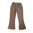 thumbnail image 1 of Toddler Girls Clothes Pants Bell Bottom Elastic Waist Solid Color Lightweight Casual Baby Girl Flare Pant, 1 of 5