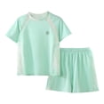 thumbnail image 1 of Toddler Girls Clothes Summer Outfit Sets,Toddler Child Baby Girls Short Sleeve Stripe Patchwork Tops Solid Pant Outfits Set 2pcs 12-24 Months 2t 3t 4t 5t 6t 28t Children,Graphic 12-18 Months, 1 of 7