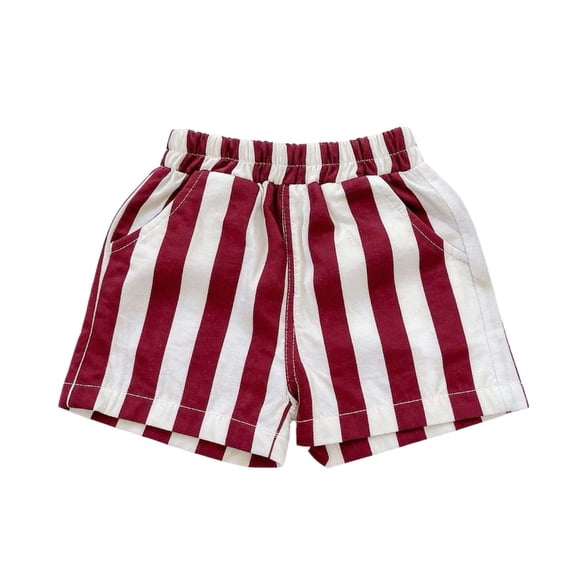 Toddler Girls Color Block Cute Cotton Shorts Casual Elastic Waist Kids Loose Summer Shorts for 0-5 Years