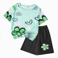thumbnail image 1 of Toddler Girls Cotton Clothing Sets 6-12 Months 12-24 Months 2t 3t 4t 5t 6t 7t Children Short Sleeve Tee And Shorts 7-8 Years, 1 of 6