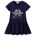 thumbnail image 1 of Toddler Girls Cotton Embroidery Applique Short Sleeve Dresses 1-9Y, 1 of 1