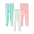thumbnail image 1 of Toddler Girls Cotton Leggings 3-Pack Little Girl Stretchy Leggings Trousers for Kids Spring and Autumn,, 1 of 6