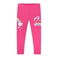 thumbnail image 1 of Toddler Girls Cotton Leggings Ankle Length Leggings Little Girl Floral Cartoon Print Kids Classic Stretch Pants for 2-8 Years, 1 of 3
