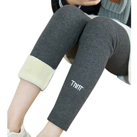 Toddler Girls Cotton Lined Leggings Thick Elastic Thermal Pants Footless Velvet Tights Winter Warm Pant Trouser for Toddler Kids Boys Girls