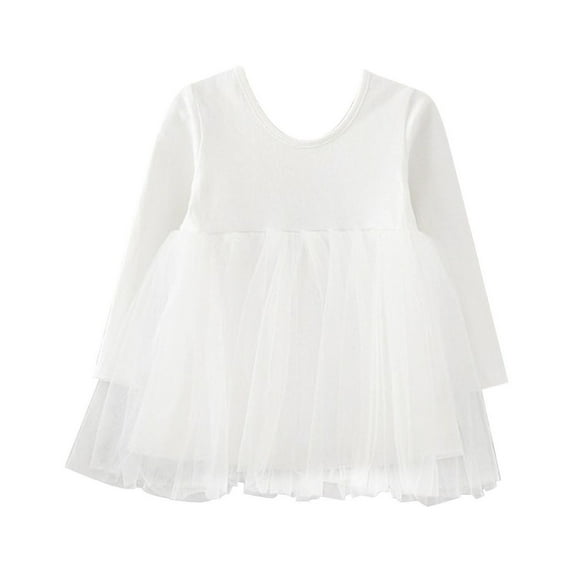 Toddler Girls Cotton Spring And Autumn Netting Dress Casual A Line Dresses