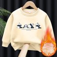 thumbnail image 1 of Toddler Girls Crewneck Sweatshirt Child Boysand Girls' Lined Round Neck Sweatshirts Thickened Warm Top Cute Clothes For Girls,6-7 Years, 1 of 3
