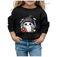 thumbnail image 1 of Toddler Girls Crewneck Sweatshirts Children Fashion Halloween Cute Printed Long Sleeve Sweatshirt Fall Fashion Clothing Size 2-3T,Black, 1 of 4