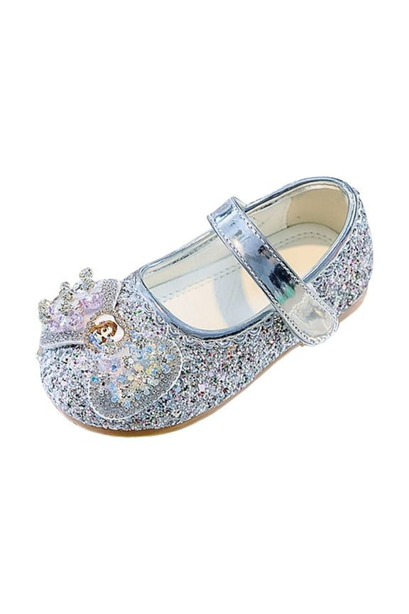 Toddler Girls Cute Bowknot Ballet Flats Shoes Kids Wedding Party Sequin Sparkly Mary Jane Princess Dress Shoes