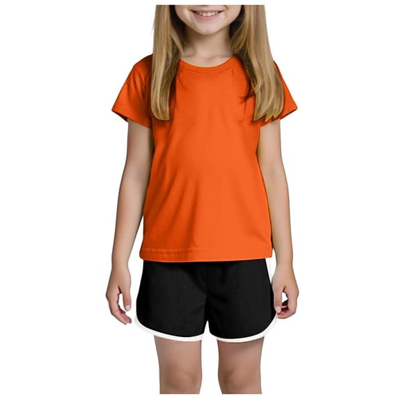 Toddler Girls Cute Flower 2Pcs Summer Outfits Set – Short Sleeve T-Shirt and Pants (Gift Idea) Summer 2Pcs Gift Outfits Set Girls' Clothing Set Girls Summer Set 1-10 Years,12-18 Months