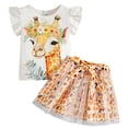thumbnail image 1 of Toddler Girls Cute Flower 2Pcs Summer Outfits Set – Short Sleeve T-Shirt and Pants Summer 2Pcs Gift Outfits Set (Gift Idea) Girls Summer Set 1-4 Years,18-24 Months, 1 of 7