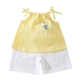 thumbnail image 1 of Toddler Girls Cute Flower Summer Outfits Set - Short Sleeve T-Shirt and Pants for Gift Summer Outfits Girls' Clothing Set Girls Summer Set 1-8 Years,12-18 Months, 1 of 7