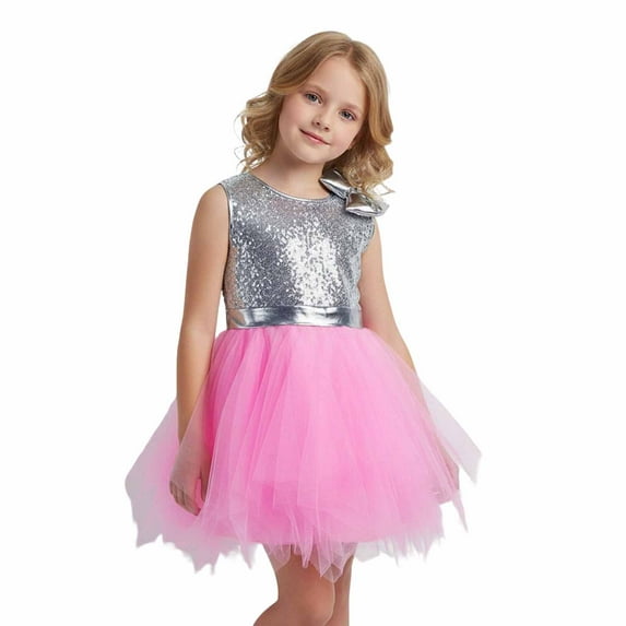 Toddler Girls Dance Girls Sequin Dress Tulle Dance Dresses Dance 90 S Outfits for Kids Street Dance Outerwear 2-3 Years