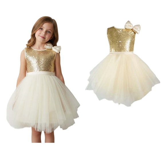 Toddler Girls Dance Girls Sequin Dress Tulle Dance Dresses Dance Dance Outfit Dance Performance Outerwear 2-3 Years
