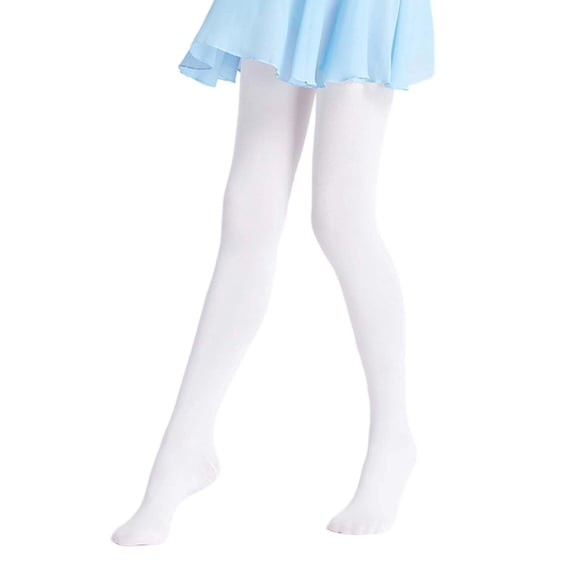 Toddler Girls Dance Tights Ballet Stretchable Leggings Kids Summer Performance Practice Soft Training Pants Clothes White Size 3-5T