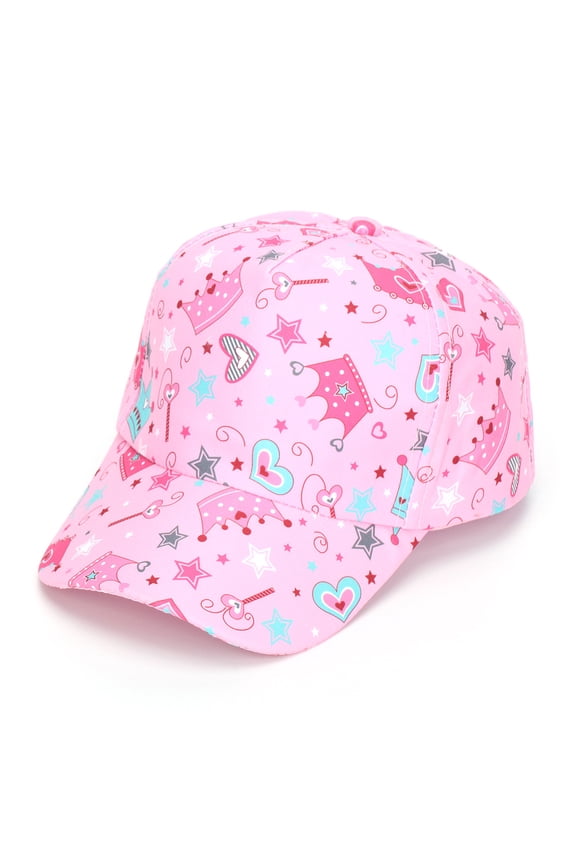 Toddler Girls Digital Printing Baseball Hat Adjustable Colorful Kids Baseball Cap Ages 2-8