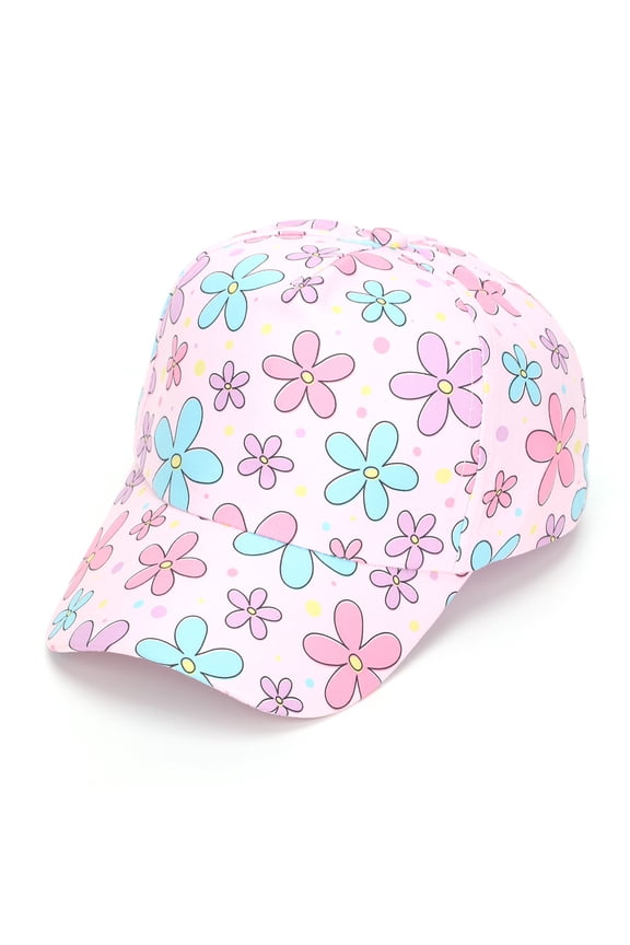 Toddler Girls Digital Printing Baseball Hat Adjustable Colorful Kids Baseball Cap Ages 2-8