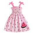 thumbnail image 1 of Toddler Girls Dress Cowl Neck Watermelon Print Spaghetti Strap Summer Beach Children Girls Casual Dresses,2 -3 Years, 1 of 6