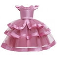 thumbnail image 1 of Toddler Girls Dress Princess Wedding Pageant Lace Ruffle Tulle Party Birthday Gown, 1 of 7