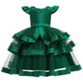 thumbnail image 1 of Toddler Girls Dress Princess Wedding Pageant Lace Ruffle Tulle Party Birthday Gown, 1 of 4
