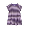thumbnail image 1 of Toddler Girls Dress Round Neck Short Sleeve Horizontal Stripe Dress Fashion Daily Children Girls Dresses，9 -10 Years, 1 of 2
