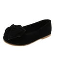 thumbnail image 1 of Toddler Girls Dress Shoes, Infant Baby Non Slip Princess Shoes, Kids Front Bowknot Low Heels Party Wedding Dance Shoes Black 4T, 1 of 9