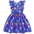 thumbnail image 1 of Toddler Girls Dresses Casual Mermaid Flutter Sleeve Dress 2-3T, 1 of 5