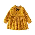 thumbnail image 1 of Toddler Girls' Dresses Floral Print Zipper Long Sleeve Fashion Dress for Girl Size 4-5T, 1 of 4