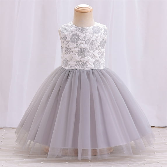 Toddler Girls Dresses Formal Dress for Girls Gray Dresses for Girls Birthday Dresses for Girls Dress for Girls 1-2 Years