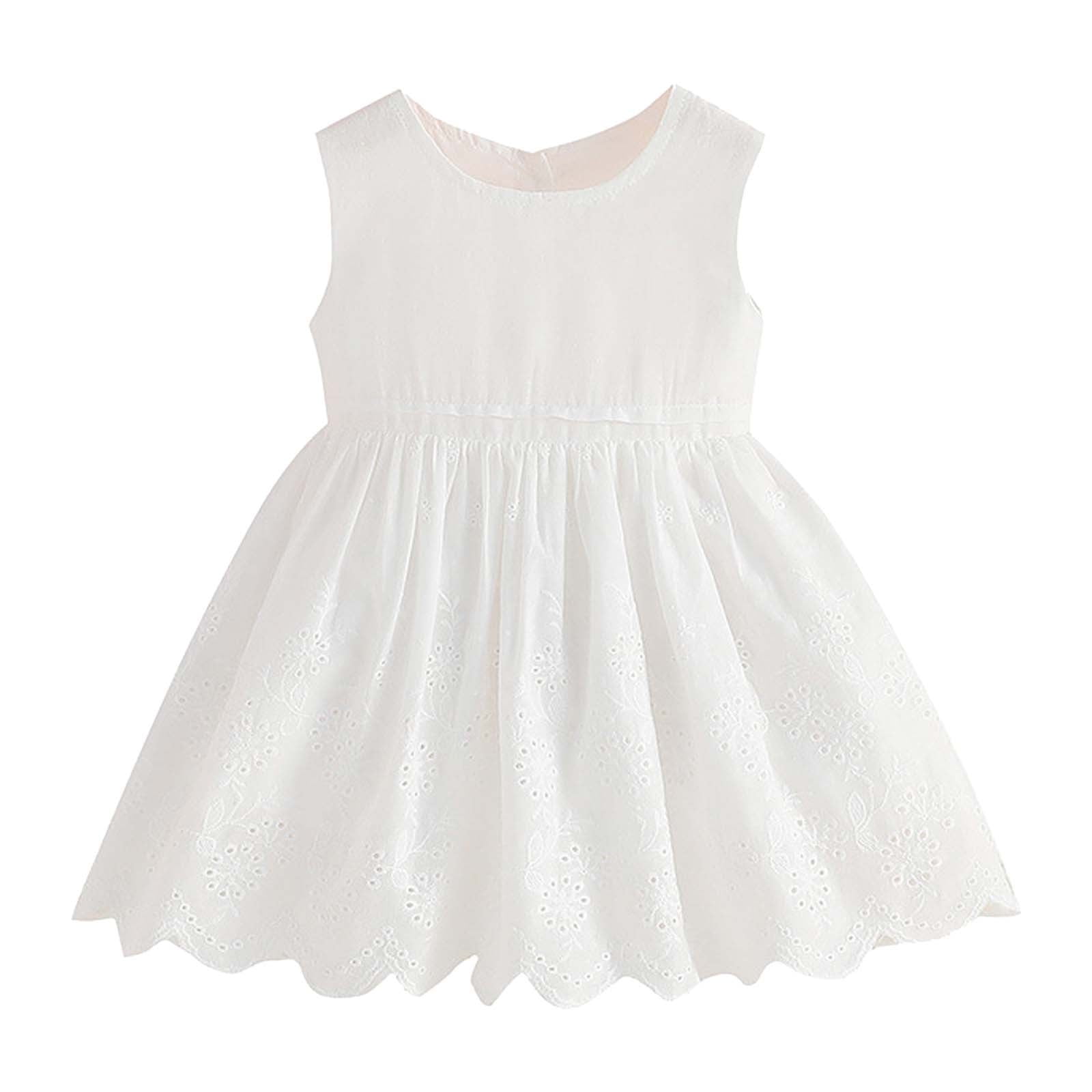 Toddler Girls Dresses Holiday Playwear For Little Girls Solid Color