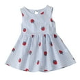 thumbnail image 1 of Toddler Girls' Dresses Kids Baby Cartoon Strawberry Princess Dresses Summer Clothes for Girls Size 4-5T, 1 of 6