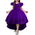 thumbnail image 1 of Toddler Girls Dresses Kids Formal Dresses for Girls Purple Girls Dress Ball Gown Dresses for Girls Children's Day Outfit 3-4Y, 1 of 5