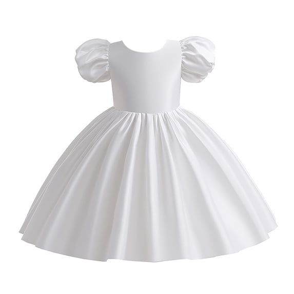 Toddler Girls' Dresses Kids Spring Solid Ruffle Sleeveless Princess Day Clothing Dress